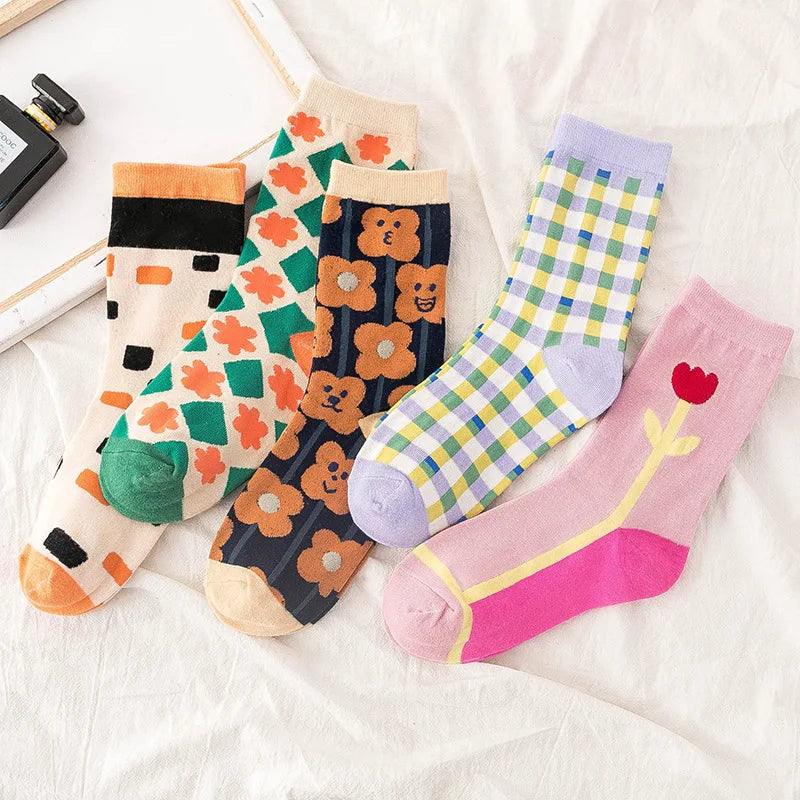 Multi pattern Women Cotton Socks
